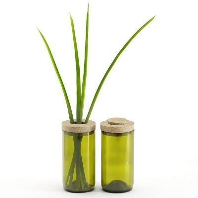 Vase & Dose Side by Side grün EINZELSTÜCK
